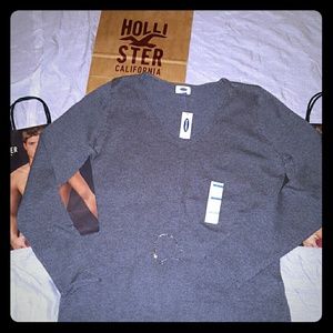 MENS Nit Crew Deep V Sweater