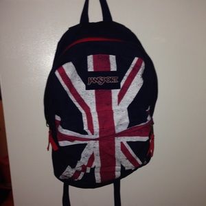 jansport Union Jack/British flag backpack.