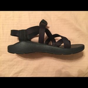 Black Chaco sandals.