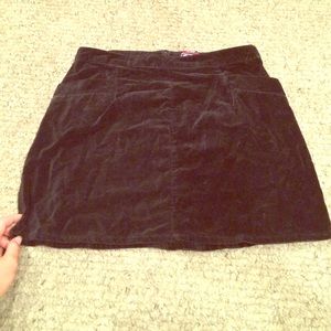 Black velvet skirt