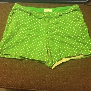 Green Polka-Dotted Shorts