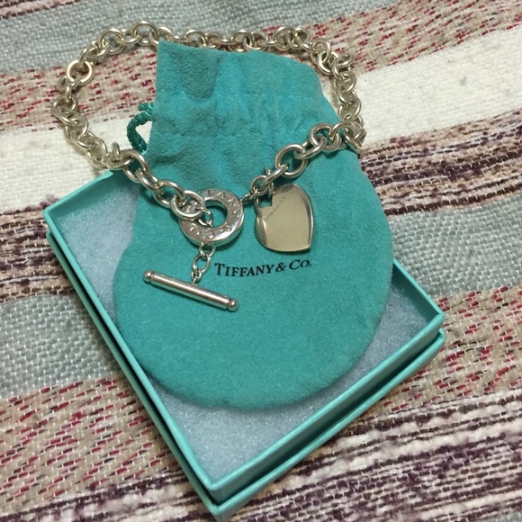 Tiffany's heart tag toggle link necklace