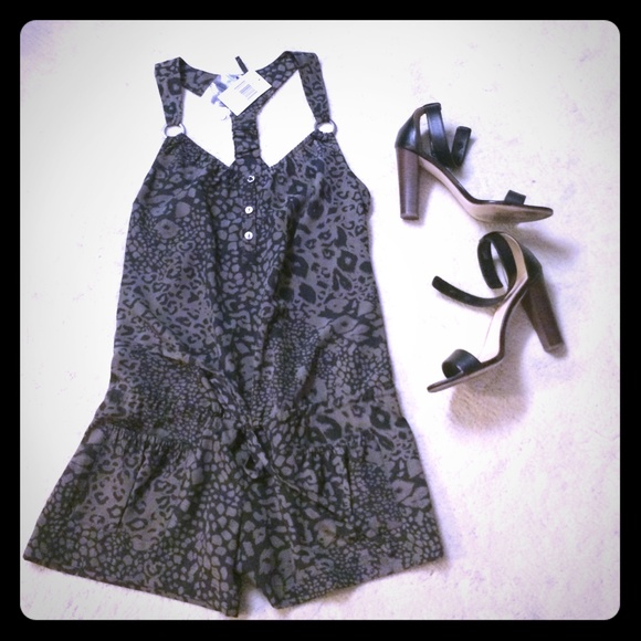 GUESS? Animal Print Romper - NEW w/tags