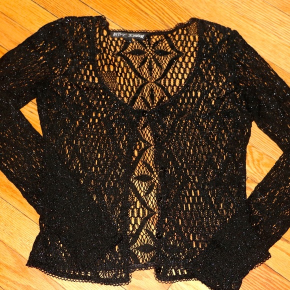 🎀RARE🎀 Vintage Betsey Johnson lace cardigan - Picture 3 of 4