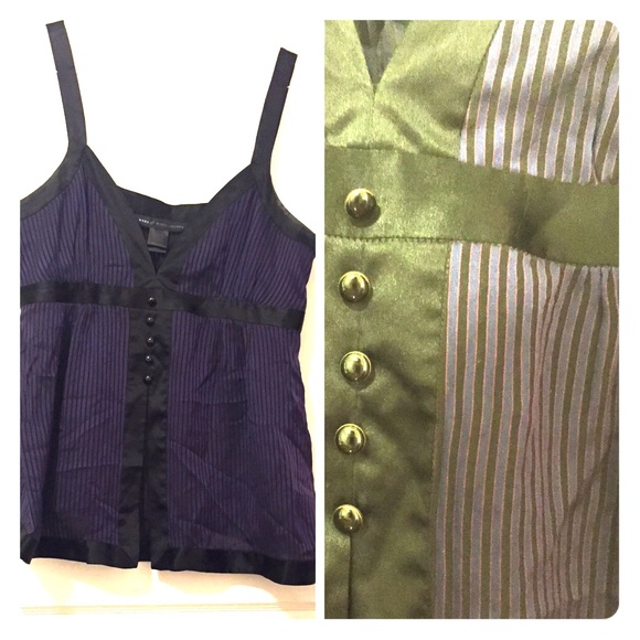 Marc Jacobs purple and black striped blouse