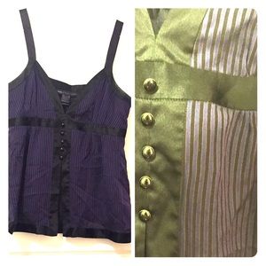 Marc Jacobs purple and black striped blouse