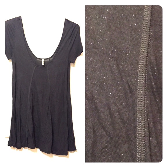 Free People gray tunic with slight sparkle