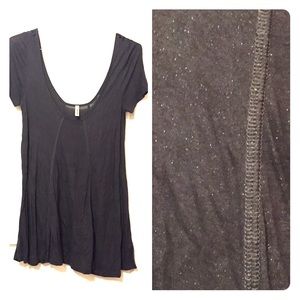 Free People gray tunic with slight sparkle