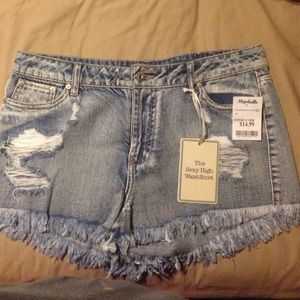 Blue Spice high waisted shorts