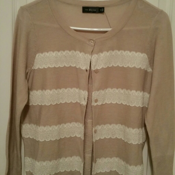NWT Tan/Lace Sweater from The Limited