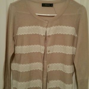 NWT Tan/Lace Sweater from The Limited