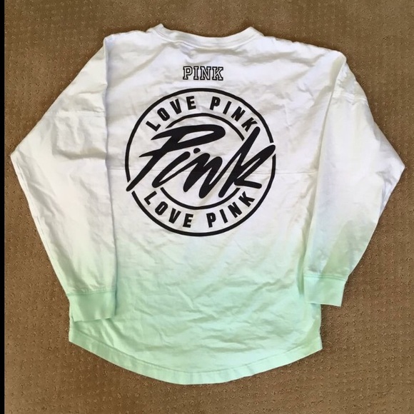 PINK Victoria's Secret Tops - TEAL ombre  CREW