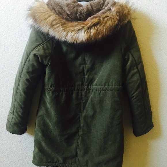 Army Green Winter Coat - Picture 2 of 2