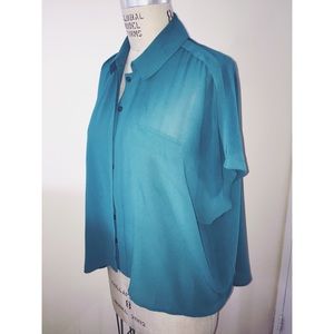 Teal oversized top