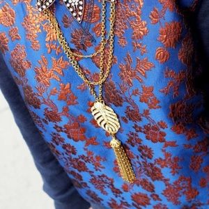 J. Crew Blue Floral Sweatshirt