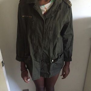 Grey army studied jacket