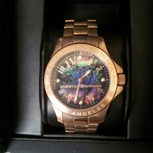 Authentic Christian Audiger rose gold watch