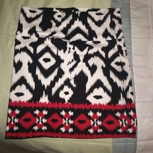 Tribal print bodycon skirt