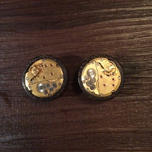 Gold antique watch movement plugs