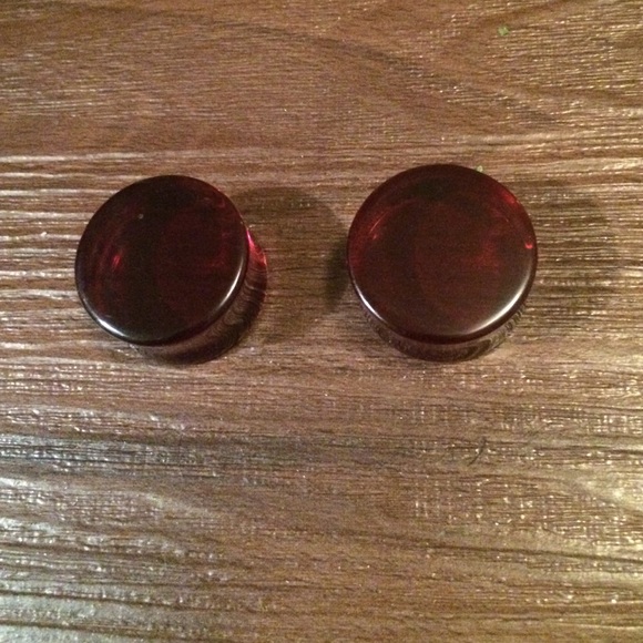 7/8 Inch Red Pyrex Glass Plugs