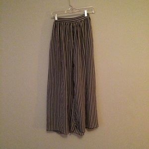 American Apparel Black And White Striped Skirt