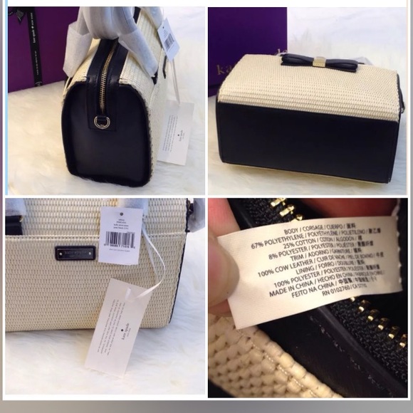 KateSpade Holly Street Ashton Leather & Straw Bag - Picture 2 of 5