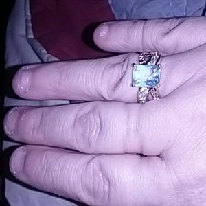 14k gold filled Aquamarine ring