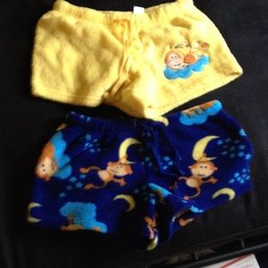 Fuzzy monkey pj shorts