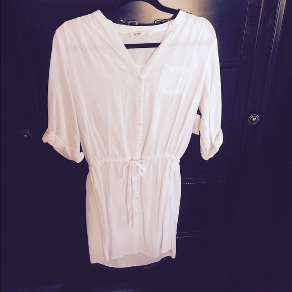 NWT old navy white linen dress