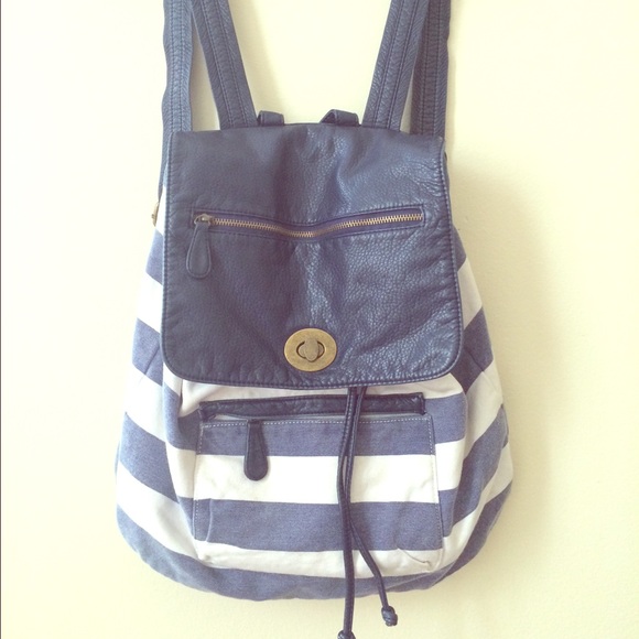 Urban Outfitters Striped Drawstring Backpack