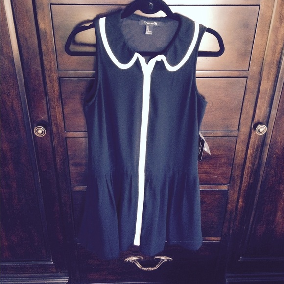 NWT- black drop waist dress