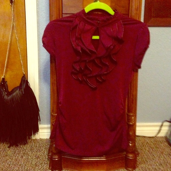 Cute burgundy dress shirt