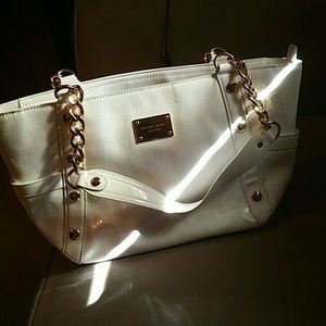 Michael Kors White Leather