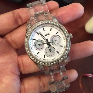 Fossil watch clear band