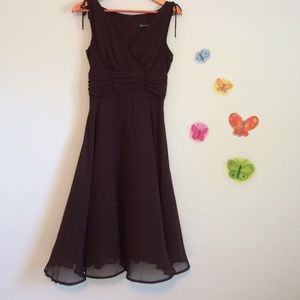 Brown A-line dress
