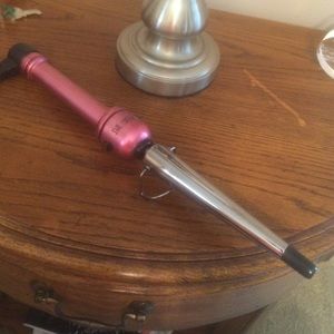 Hot Shot Pink Titanium Tapered Curling Iron 1"