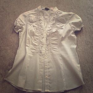 Grey and white Express top