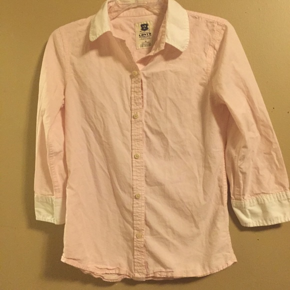 Levi's Light Pink Collared Blouse