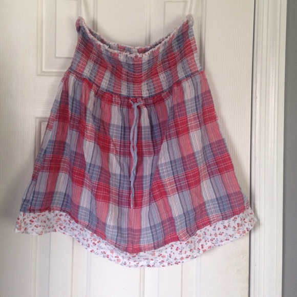 Plaid tube top