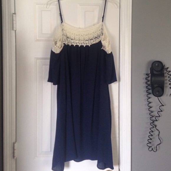 Navy bohemian style dress
