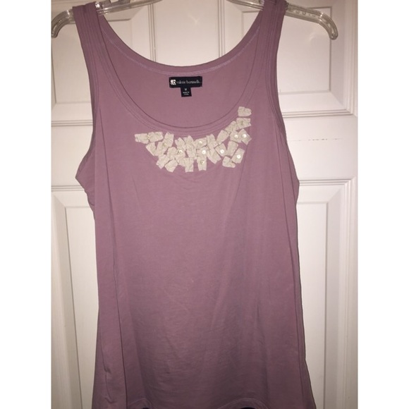 Dust pink, cotton tank with neckline detail