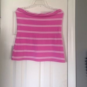 Pink striped tube top
