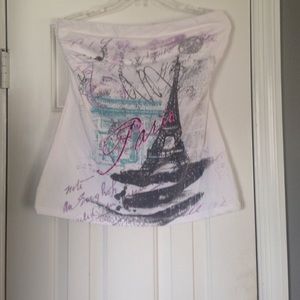 White PARIS tube top