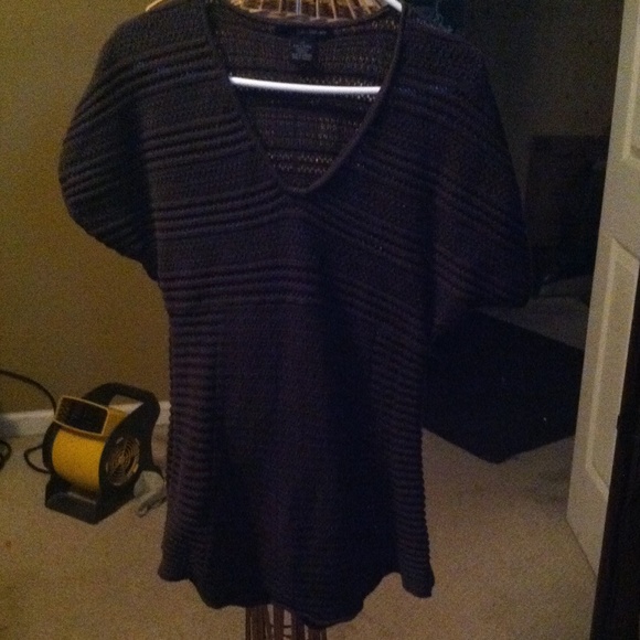 Short sleeve dress sweater