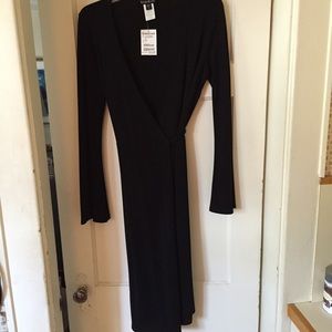Bebe black wrap dress