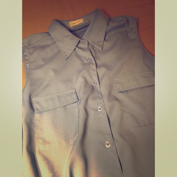 Boutique, Soft blue, sleeveless blouse