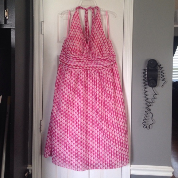 Pink polka dot dress