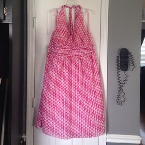 Pink polka dot dress
