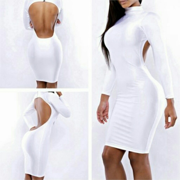 Mock neck bodycon dress