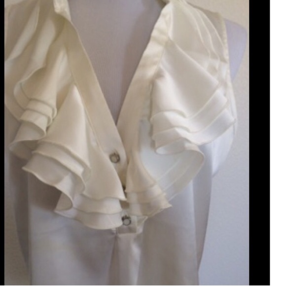 Beautiful Silky Ruffle Top - Picture 2 of 4